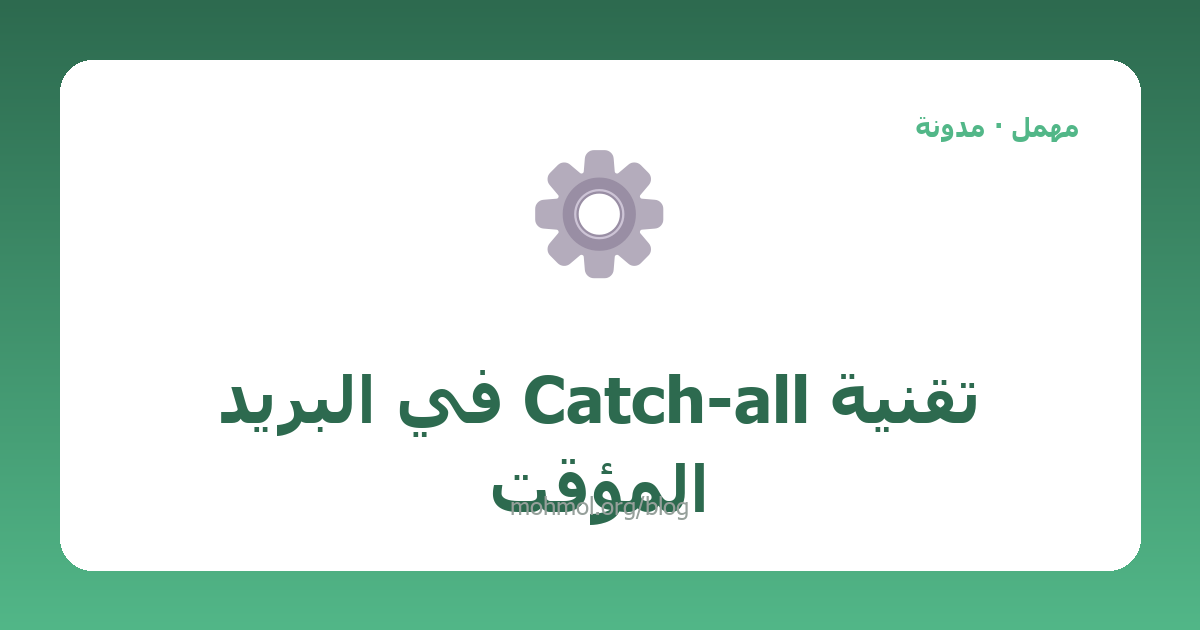 تقنية Catch-all في البريد المؤقت